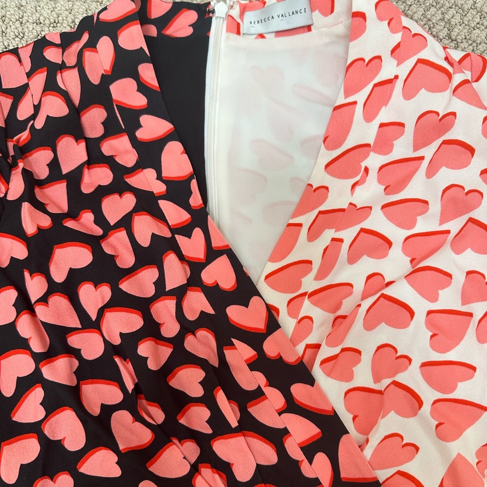🙅🏻‍♀️ SOLD 🙅🏻‍♀️ Rebecca Vallance Twin Hearts Asymmetric Wrap Dress - Picture 4 of 5